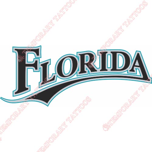 Miami Marlins Customize Temporary Tattoos Stickers NO.1691